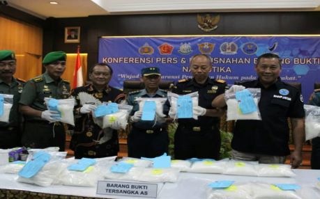 Pemusnahan Barang Bukti Narkoba Jaringan Malaysia bersama BNNP Jatim